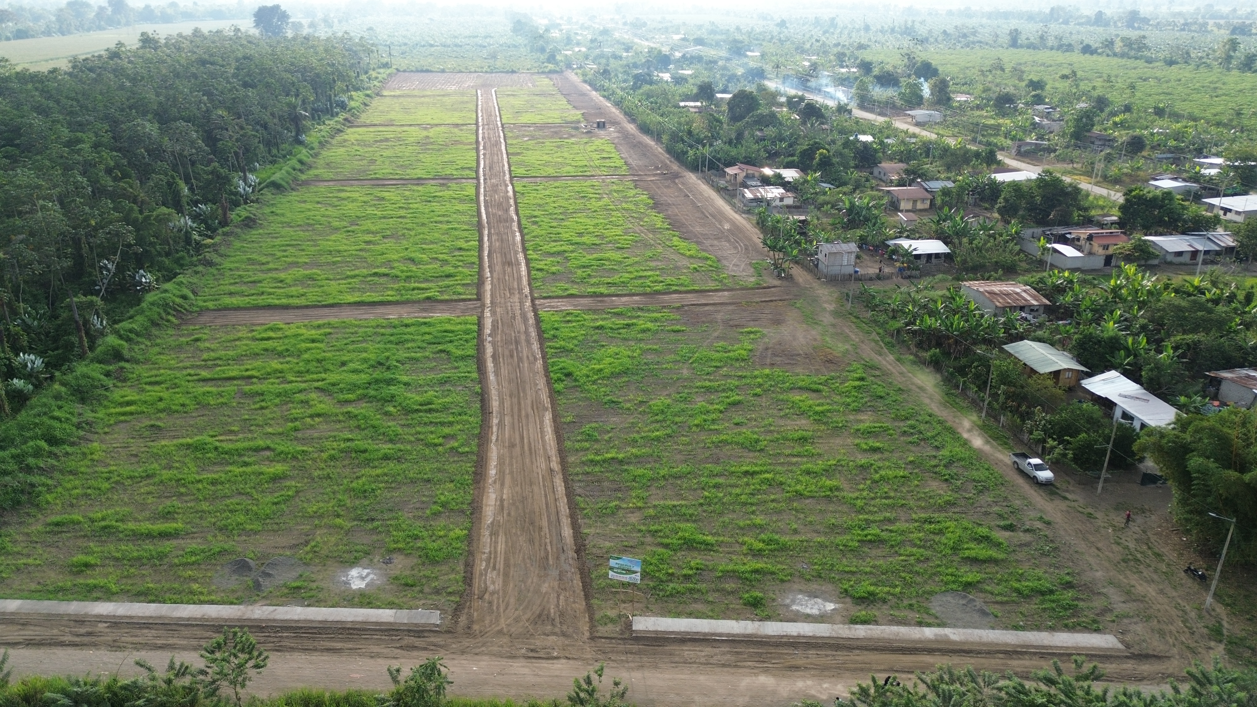 Perspectiva aérea del terreno